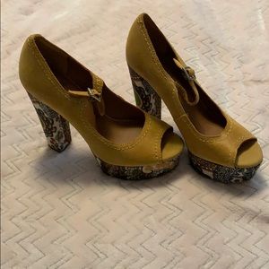 Lucky Brand Blue Jeans America Heels